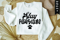 Stay pawsitive Svg, Dog Lover Svg Product Image 1
