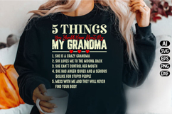 5 things you should know about my grandma Svg Design Product Image 2
