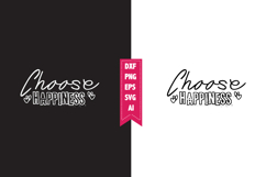 Choose Happiness Svg, Motivation Svg Designs Product Image 1