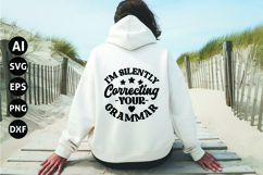 I&#039;m Silently Correcting Your Grammar Svg, Funny Sarcastic Product Image 1