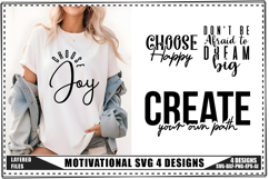 Motivation Svg 4 Designs, Positive Quotes Svg Product Image 1