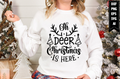 Oh Deer Christmas is Here Svg, Christmas Svg, Xmas Svg Product Image 1