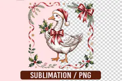Christmas Goose Sublimation PNG Designs Product Image 1