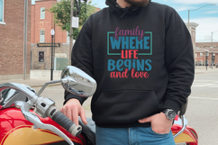 Family Where Life Begins and Love Svg, Family Svg Designs Product Image 1