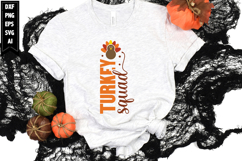 Turkey Squad Svg, Autumn Svg, Fall Svg Designs Product Image 1