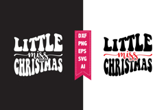 Little Miss Christmas Svg, Christmas Svg, Xmas Svg Product Image 1