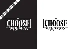 Choose Happiness Svg, Motivation Svg Designs Product Image 1