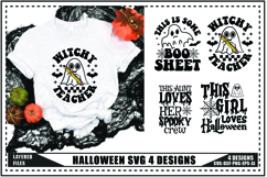 Halloween Svg 4 Designs, Halloween Ghost Trendy Svg Designs Product Image 1