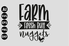Farm Fresh Butt Nuggets Svg, Farmhouse Svg Product Image 1