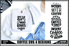 Coffee Svg 4 Designs, Trendy Coffee Svg, Dog Coffee Bar Svg Product Image 1