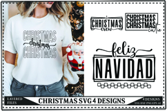 Christmas Svg 4 Designs, Winter svg, Xmas svg Product Image 1