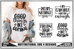 Motivation Svg 4 Designs, Positive Quotes Svg Product Image 1