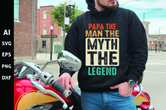 Papa The Man the Myth the Legend Svg, Father&#039;s Day Svg Product Image 1