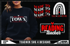 Teacher Svg 4 Designs, Teacher Shirt Svg, Teach Svg Product Image 1