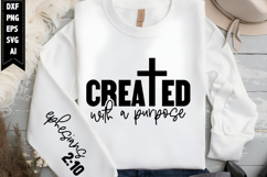 Created With A Purpose Svg, Religious Svg, Jesus God Svg Product Image 1
