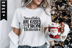 Snowflakes Are kisses From Heaven Svg, Christmas Svg Product Image 1