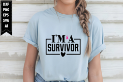 I'm a Survivor Svg, Breast Cancer Svg Designs Product Image 1