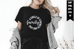 Family a Circle of Strength and Love Svg, Family Svg Designs Product Image 1