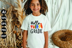Hello Third Grade Svg, Teacher Shirt Svg Product Image 1