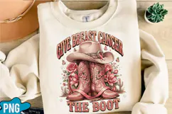 Give Breast Cancer The Boot PNG Designs Product Image 2