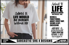 Sarcastic Svg 4 Designs, Funny Sarcasm Svg Designs Product Image 1