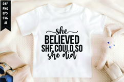 She Believed She Could so She Did Svg, Black Girl Svg Design Product Image 1