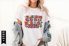 Teaching Is A Work Of Heart Svg, Teacher Quotes Svg Product Image 1