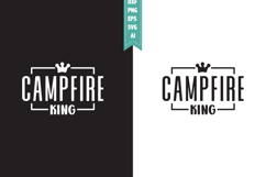 Campfire King Camp Svg, Camping Svg Designs Product Image 1