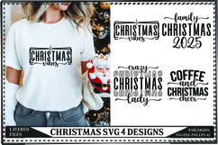 Christmas Svg 4 Designs, Winter svg, Xmas svg Product Image 1