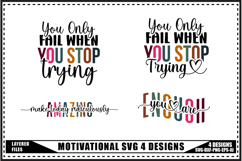Motivation Svg 4 Designs, Trendy Saying Svg Product Image 1