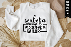 Soul of a Mermaid Mouth of a Sailor Svg, Funny Sarcastic Svg Product Image 1