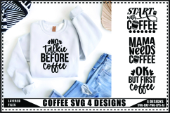 Coffee Svg 4 Designs, Trendy Coffee Svg, Dog Coffee Bar Svg Product Image 1