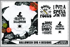 Halloween Svg 4 Designs, Halloween Ghost Trendy Svg Designs Product Image 1