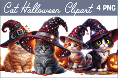 Cat Halloween Clipart Png Product Image 1