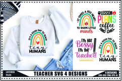 Teacher Svg 4 Designs, Teacher Shirt Svg, Teach Svg Product Image 1