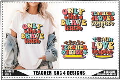 Teacher Svg 4 Designs, Teacher Shirt Svg, Teach Svg Product Image 1