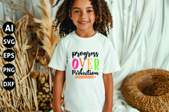 Progress over Perfection Svg, Teacher Shirt Svg Product Image 1