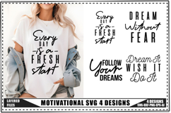 Motivation Svg 4 Designs, Positive Quotes Svg Product Image 1