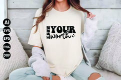 Know Your Worth Svg, Motivational Svg Product Image 1