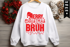 Merry Christmas Bruh Svg, Christmas Svg, Xmas Svg Product Image 1
