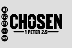 Chosen Svg, God Svg, Bible Svg Product Image 1