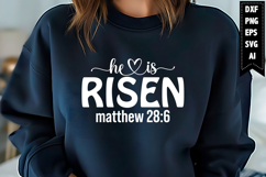 He is Risen Svg, God Svg, Bible Svg Product Image 1