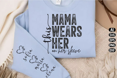 This Mama Wears Her Heart Svg Design Product Image 2