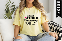 Cancer Picked the Wrong Girl Svg Designs Product Image 1