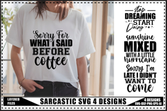 Sarcastic Svg 4 Designs, Funny Sarcasm Svg Design Product Image 1