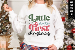 Little Mister First Christmas Svg, Christmas Svg, Xmas Svg Product Image 1