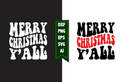 Merry Christmas Y’all Svg, Christmas Svg, Xmas Svg Product Image 1