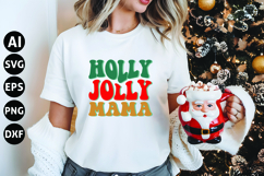 Holly Jolly Mama Svg, Funny Christmas Svg Product Image 1