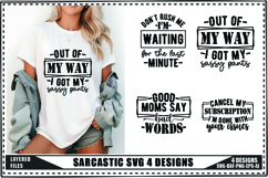 Sarcastic Svg 4 Designs, Funny Sarcastic Svg Product Image 1