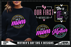 Mother&#039;s Day Svg 4 Designs, Mom Shirt Svg Product Image 1